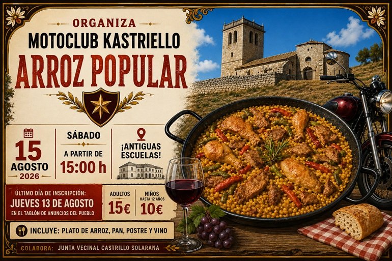 Arroz Popular en Castrillo Solarana organizado por el MotoClub Kastriello.
