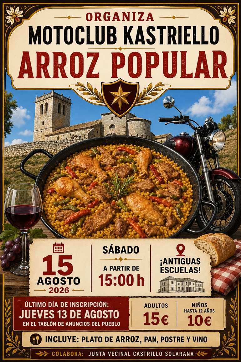 Arroz Popular en Castrillo Solarana organizado por el MotoClub Kastriello.