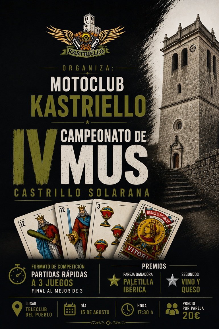 MotoClub Kastriello y su campeonato de Mus año 2026